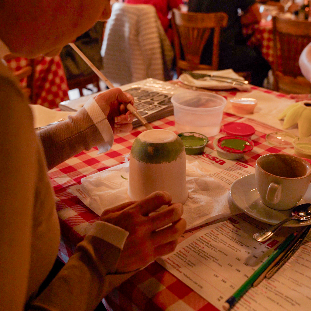Pottery painting evening at Rossa 8